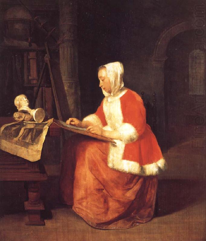 Gabriel Metsu A Young Woman Seated Drawing china oil painting image
